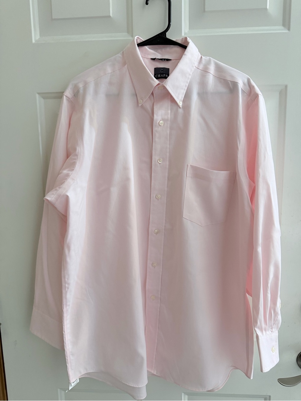 Chaps Men's Light Pink Long-Sleeve Button-Down Shirt